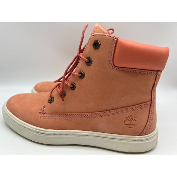Timberland Women's Londyn 6" Lace Up Leather MD Pink Boots Size 9 Used - Picture 2 of 12